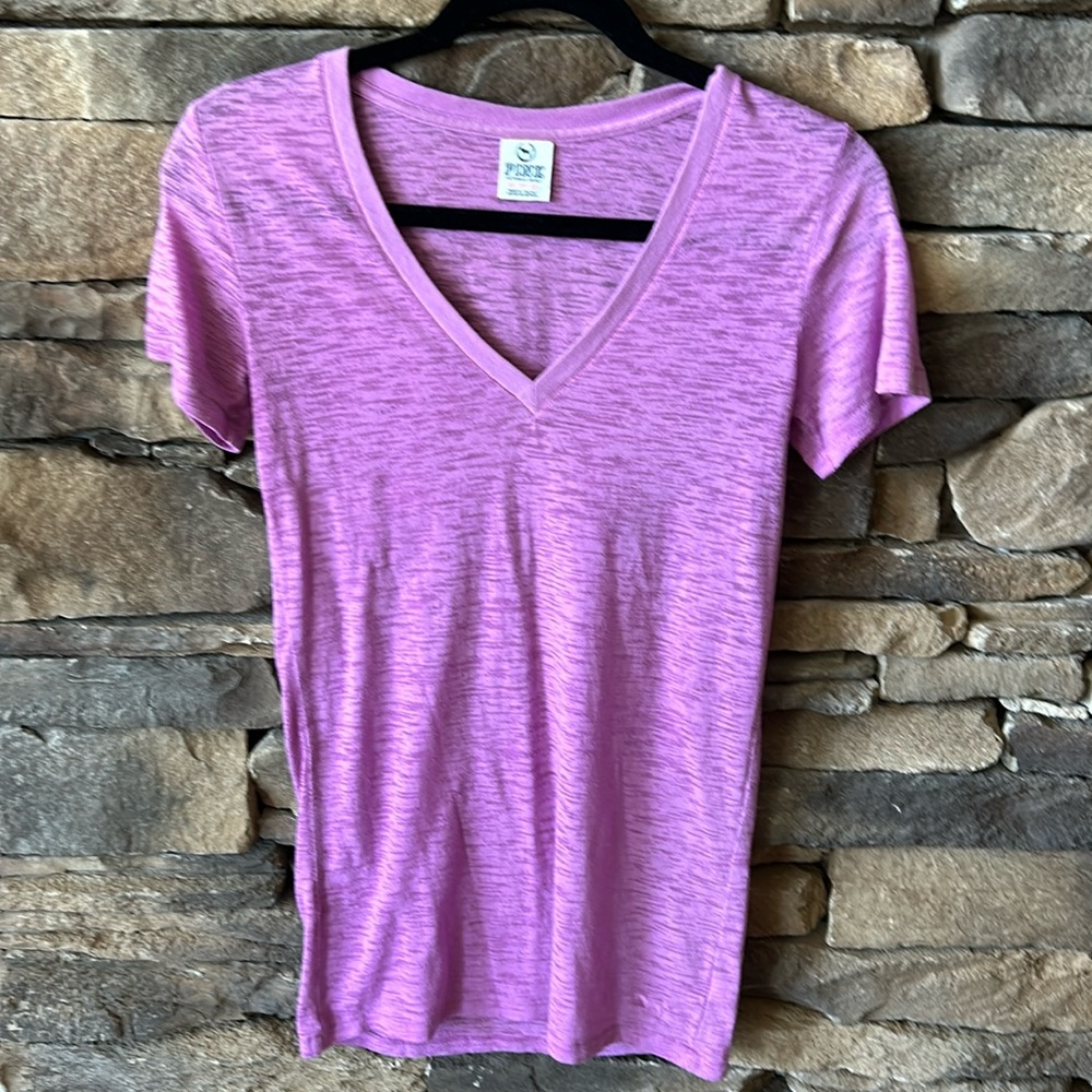 Pink Victoria’s Secret short sleeve sheer tee. Pink T-shirt size XS.